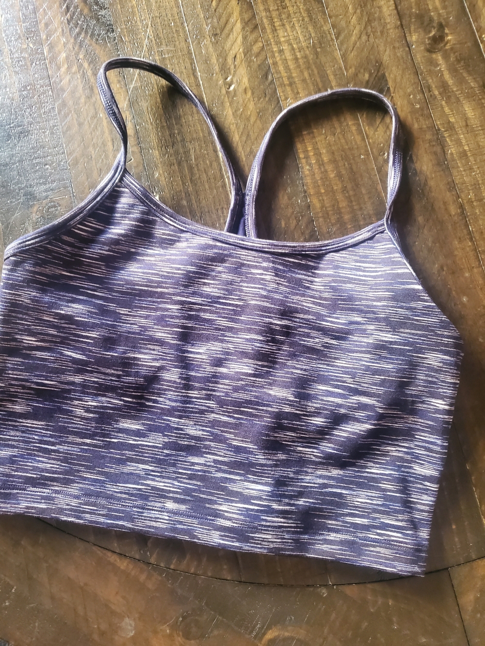 aerie Navy Blue Space-Dye Crop Tank Top